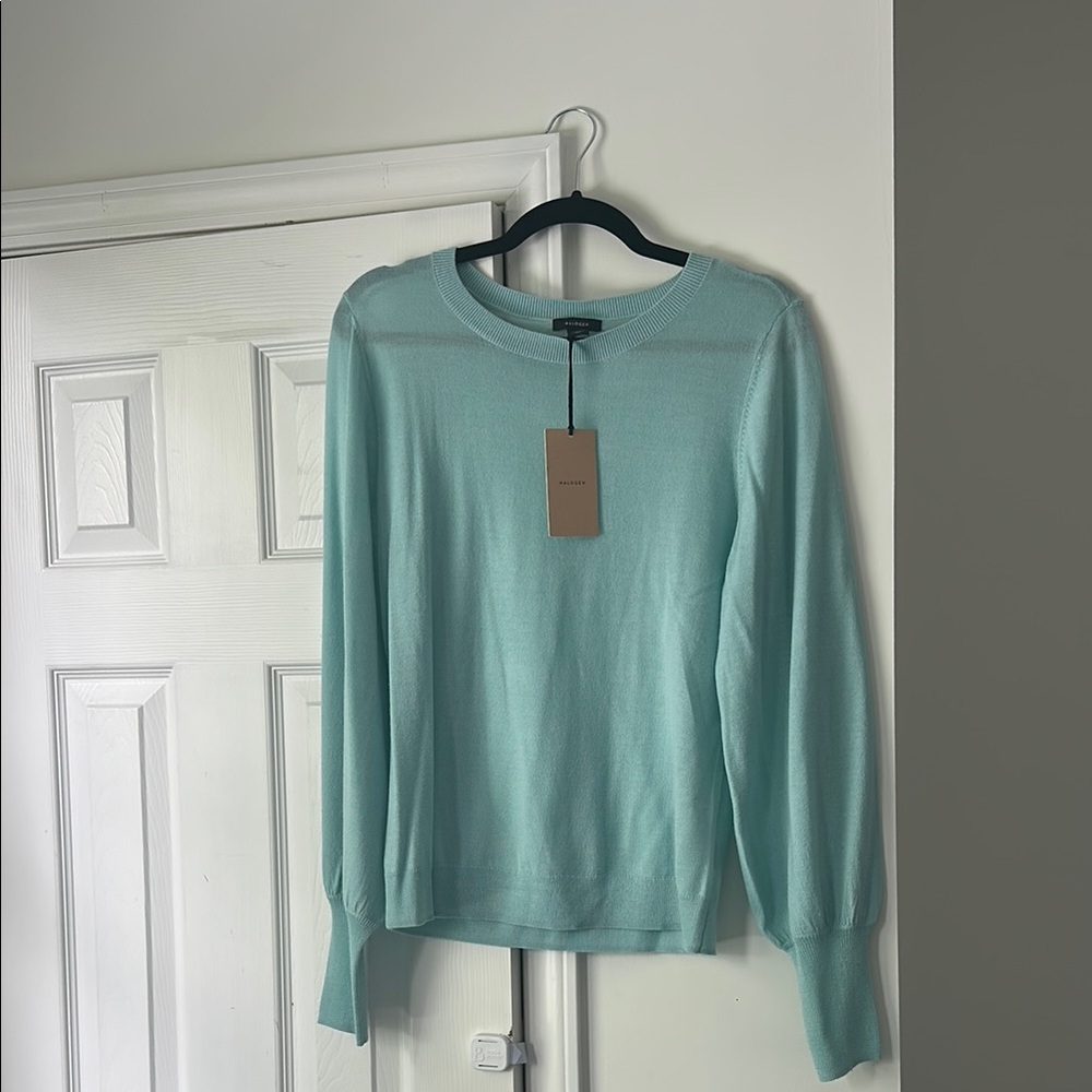 Halogen puff sleeve sweater NWT!